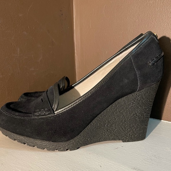 Michael Kors Suede Wedge Loafers - Picture 3 of 8